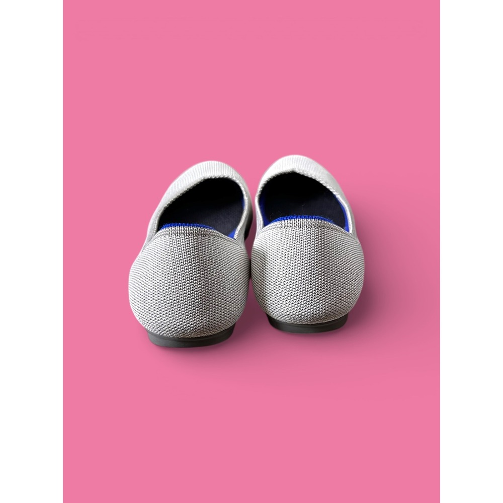 Rothy's The Round Flat Light Gray Knit Comfort Size 7.5 flats - Picture 3 of 5
